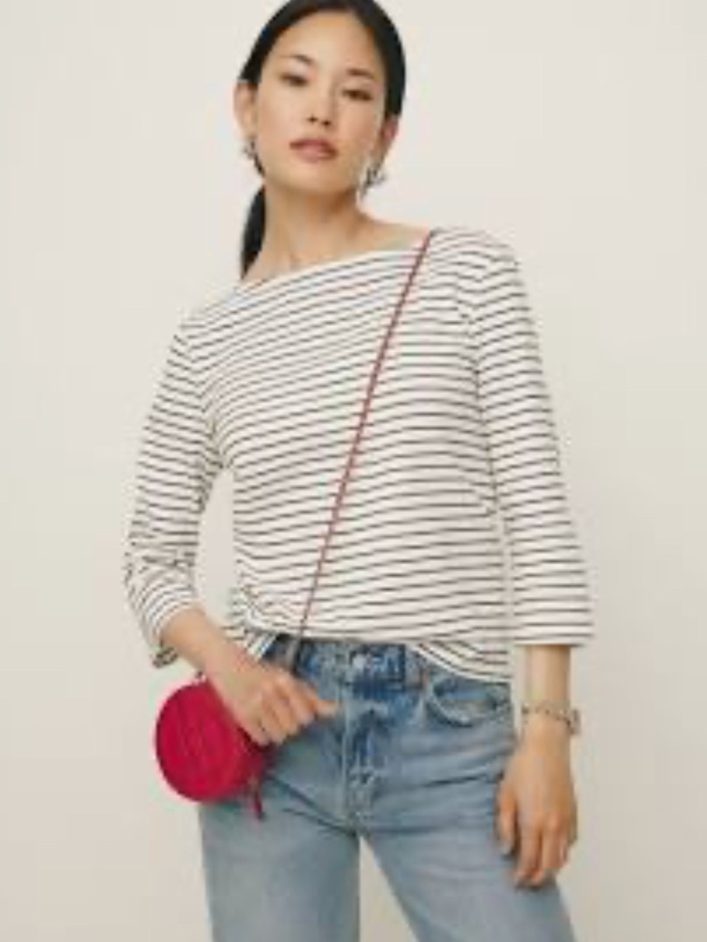 NWT 100% Organic Cotton Reformation Audrey Slim Tee Size small